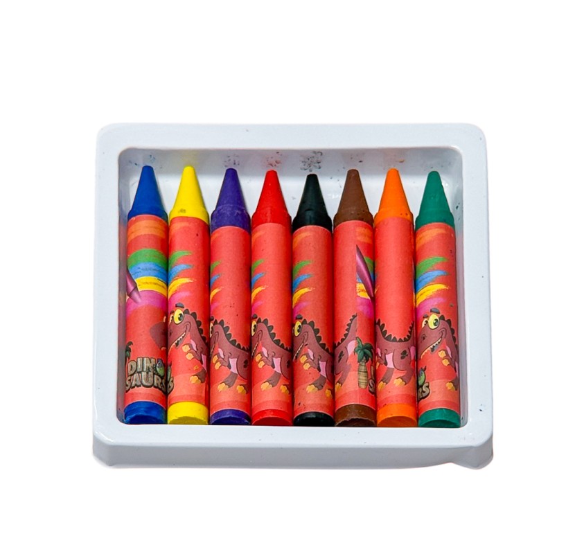Jumbo wax crayons 8 colors - Buy now Colored wax crayons from www